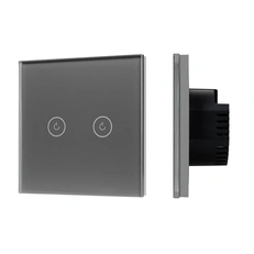 Изображение Выключатель сенсорный SWT-OMALI-S02-ZB-GR (250V, 10A, Zigbee) (Arlight, Стекло)